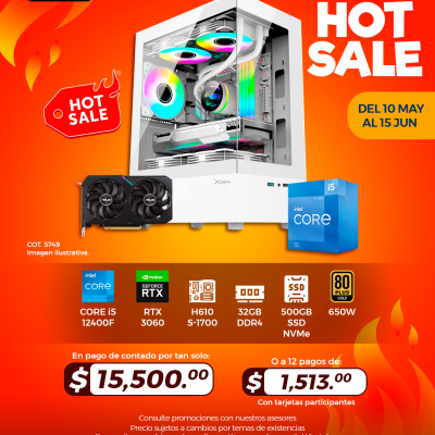 HOT SALE: PC GAMER INTEL Core i5 12400F, RTX 3060, 32GB RAM, 500GB SSD
