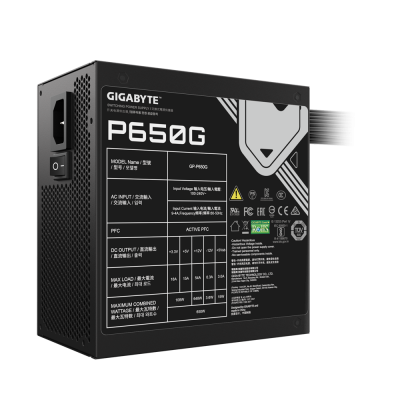 Fuente de Poder Gigabyte P650G 80 PLUS Gold, 20+4 pin ATX, 120mm, 650W