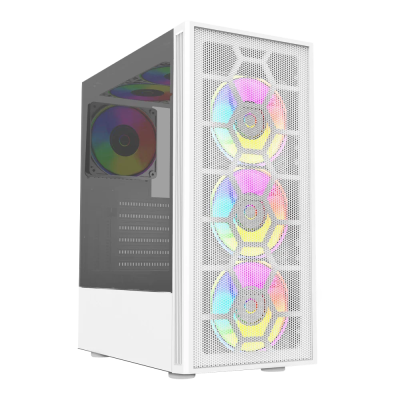 Gabinete Balam Rush DragonFly II Mesh GM740, Mini-Tower, ATX/Micro-ATX/Mini-ITX, USB 2.0/3.0, sin Fuente, 4 Ventiladores Instalados, Blanco