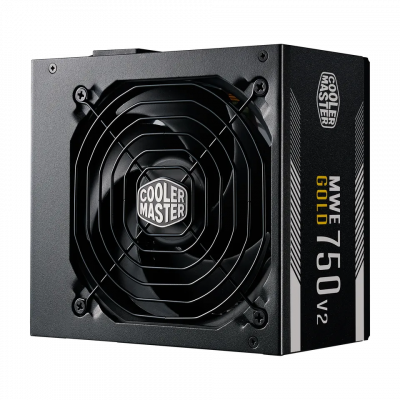 Fuente de Poder Cooler Master MWE Gold 750-V2 80 PLUS Gold, Modular, 24 pin ATX, 120mm, 750W