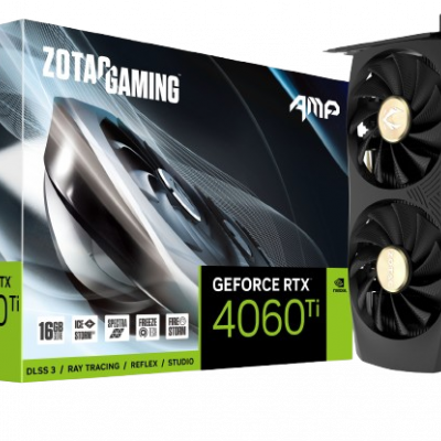 Tarjeta de Video Zotac NVIDIA GeForce RTX 4060 Ti AMP, 16GB 128-bit GDDR6, PCI Express x8 4.0