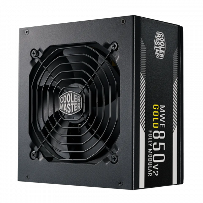 Fuente de Poder Cooler Master MWE Gold 850 - V2 Full Modular 80 PLUS Gold, 24-pin ATX, 120mm, 850W