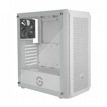 Gabinete Getttech GCM-ASGX1-01WH con Ventana, Midi-Tower, ATX/Micro-ATX/Mini-ATX, USB 2.0/3.0, sin Fuente, 1 Ventilador Instalado, Blanco