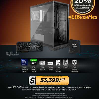 PC GAMER INTEL Core Ultra 7 265K, RTX 5080 16GB, 32GB RAM, 1TB SSD