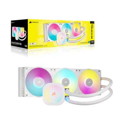 Corsair iCUE LINK TITAN 360 RX RGB Enfriamiento Líquido para CPU, 3x 120mm, hasta 2100RPM, Blanco