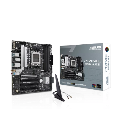 Tarjeta Madre ASUS PRIME B650M-A AX II, Micro-ATX, Socket AM5, AMD B650, 128GB DDR5, HDMI/DP para AMD