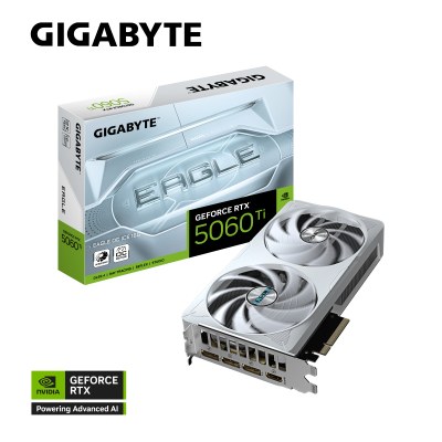 Tarjeta de Video Gigabyte NVIDIA GeForce RTX 5060 Ti EAGLE OC ICE 16G, 16GB 128-bit GDDR7, PCI Express x16 5.0