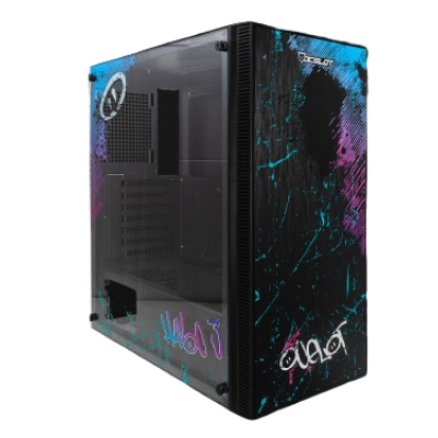 Gabinete Ocelot Gamer Grafiti, LED RGB, Escritorio, ATX/EATX/ITX/Micro ATX, USB 2.0, sin Fuente, Negro