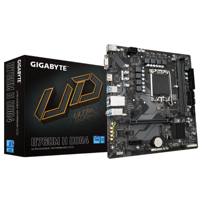 Tarjeta Madre Gigabyte B760M H DDR4, Micro-ATX, LGA 1700, Intel B760, 64GB DDR4, HDMI/DP para Intel
