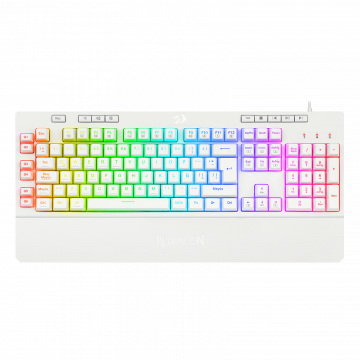 Teclado Gamer Redragon Shiva K512 RGB, Teclado Membrana, Alámbrico, Blanco (Español)