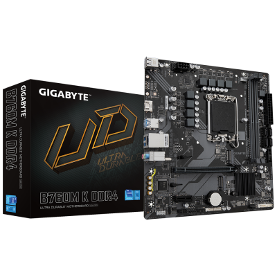 Tarjeta Madre Gigabyte Micro-ATX B760M K DDR4, S-1700, Intel B760 Express, HDMI, 64GB DDR4 para Intel