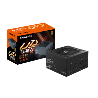 Fuente de Poder Gigabyte GP-UD750GM PG5 80 PLUS Gold, Modular, 24-pin ATX, 12VHPWR, 120mm, 750W