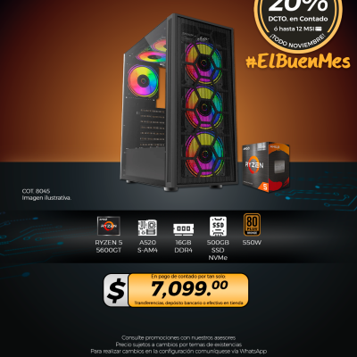 PC GAMER AMD Ryzen 5 5600GT, 16GB RAM, 500GB SSD