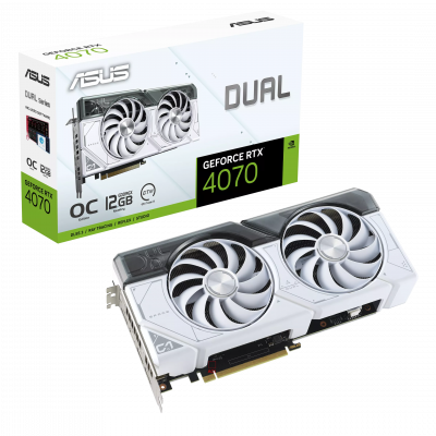 Tarjeta de Video ASUS NVIDIA Dual GeForce RTX 4070 White OC, 12GB 192-bit GDDR6X, PCI Express 4.0, Blanco