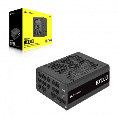 Fuente de Poder Corsair HX1000i 80 PLUS Platinum, 20+4-pin ATX, 140mm, 1000W