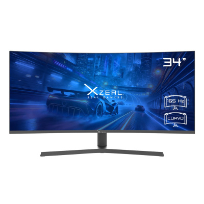 Monitor Gamer Curvo Xzeal XZMO342B LED 34", 3440x1440 Ultra Wide Quad HD, FreeSync, 165Hz, HDMI/DisplayPort, Negro