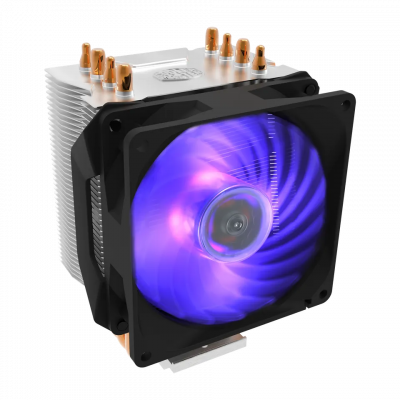 Disipador CPU Cooler Master Hyper H410R RGB, 92mm, 600 - 2000RPM, Negro/Plata ? Requiere Bracket 603005420-GP para Socket S-1700 de Procesadores Intel 12va. Generación o Superior