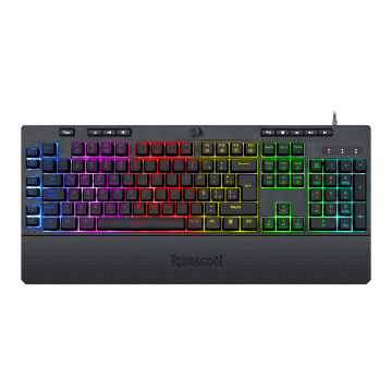 Teclado Gamer Redragon Shiva RGB, Alámbrico, Negro (Español) 