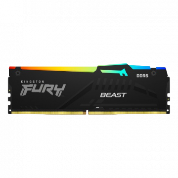 Memoria RAM Kingston FURY Beast RGB DDR5, 6000MHz, 16GB, Non-ECC, CL36