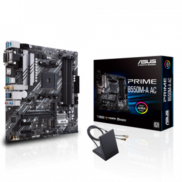 Tarjeta Madre ASUS Micro ATX PRIME B550M-A AC, S-AM4, AMD B550, HDMI, 128GB DRR4, para AMD - Requiere Actualización de BIOS para la Serie Ryzen 5000