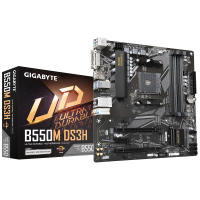 Tarjeta Madre Gigabyte Micro ATX B550M DS3H, S-AM4, AMD B550, HDMI, 128GB DDR4 para AMD Requiere Actualización de BIOS para la Serie Ryzen 5000