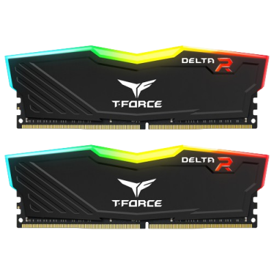 Kit Memoria RAM Team Group T-Force Delta Black RGB DDR5, 6000MHz, 32GB - 2 x 16GB, CL38, XMP/EXPO