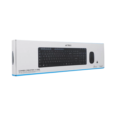 Kit de Teclado y Mouse Acteck Creator Prime MK455, Alámbrico, USB, Negro (Español)
