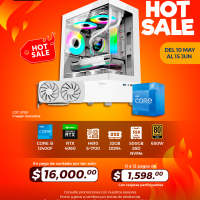 HOT SALE: PC GAMER INTEL Core i5 12400F, RTX 4060, 32GB RAM, 500GB SSD