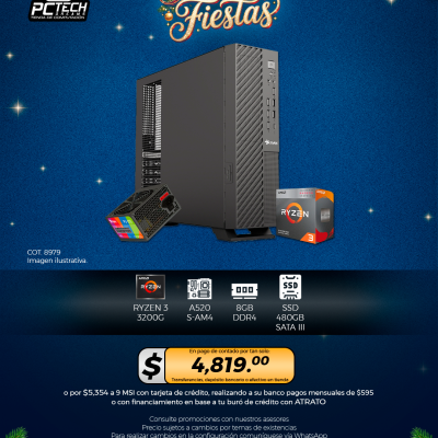 PC GAMER AMD Ryzen 3 3200G, 8GB RAM, 480GB SSD