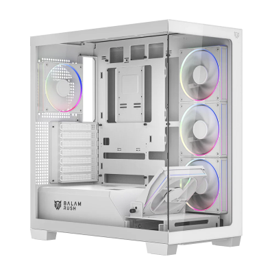 Gabinete Balam Rush Tank Polar 7900, Midi-Tower, ATX/Micro-ATX/Mini-ITX, USB 2.0/3.0, sin Fuente, 5 Ventiladores Instalados, Blanco