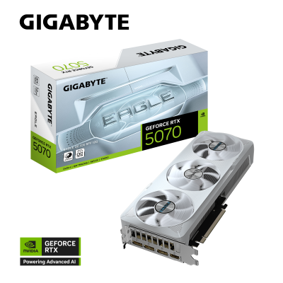 Tarjeta de Video Gigabyte NVIDIA RTX 5070 EAGLE OC ICE SFF, 12GB 192-bit GDDR7, PCI Express x16 5.0