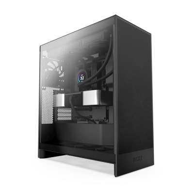 Gabinete NZXT H7 Flow 2024 con Ventana, Midi-Tower, Mini-ITX/Micro-ATX/ATX, USB 3.0, sin Fuente, 3 Ventiladores Instalados, Negro