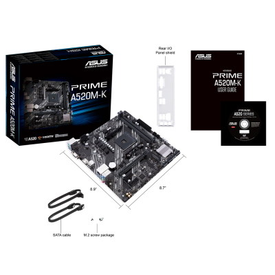 Tarjeta Madre ASUS micro ATX PRIME A520M-K, S-AM4, AMD A520, HDMI, 64GB DDR4 para AMD ? No es Compatible con Ryzen 5 3400G y Ryzen 3 3200G