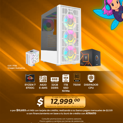 PC GAMER AMD Ryzen 7 8700G, 32GB RAM, 1TB SSD