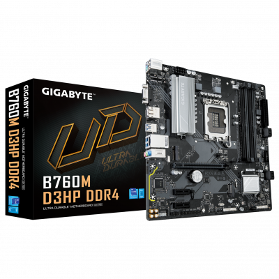 Tarjeta Madre Gigabyte B760M D3HP DDR4, Micro-ATX, LGA 1700, Intel B760, 128GB DDR4, HDMI/DP para Intel