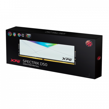 Memoria RAM XPG Spectrix D50 RGB DDR4, 3200MHz, 16GB (1 x 16GB), Non-ECC, CL18, XMP