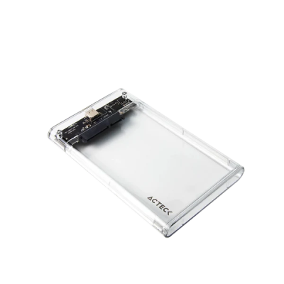 Acteck Gabinete de Disco Duro Armor Clear HC440 2.5", SATA, USB 3.0, Blanco