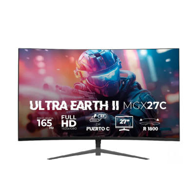 Monitor Gamer Curvo Balam Rush ULTRA EARTH II MGX27C LED 27", Full HD, FreeSync, 165Hz, HDMI, Negro