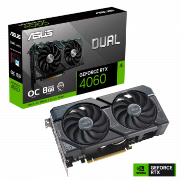 Tarjeta de Video ASUS Dual NVIDIA GeForce RTX 4060 OC, 8GB 128-bit GDDR6, PCI Express 4.0