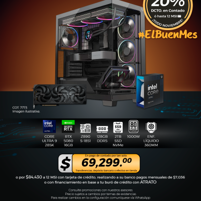 PC GAMER INTEL Core Ultra 9 285K, RTX 5080 16GB, 128GB RAM, 2TB SSD