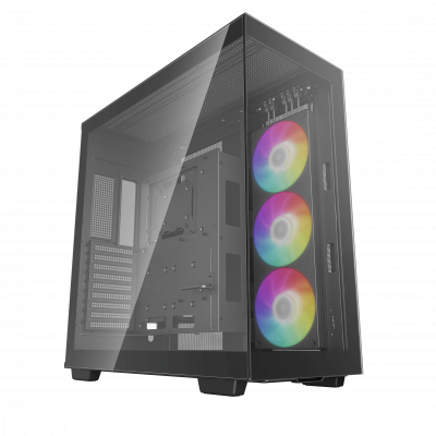 Gabinete DeepCool con Ventana CH780, Tower, Mini-ITX/Micro-ATX/ATX, USB 2.0/3.0, sin Fuente, 1 Ventilador Instalado, Negro