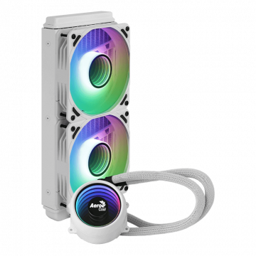 Aerocool Mirage L240 Enfriamiento Líquido para CPU, 2x 120mm, 600-1800RPM, Blanco