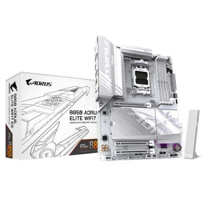 Tarjeta Madre Gigabyte B850 A ELITE WF7 ICE, ATX, Socket AM5, AMD B850, 256GB DDR5, HDMI/DP para AMD