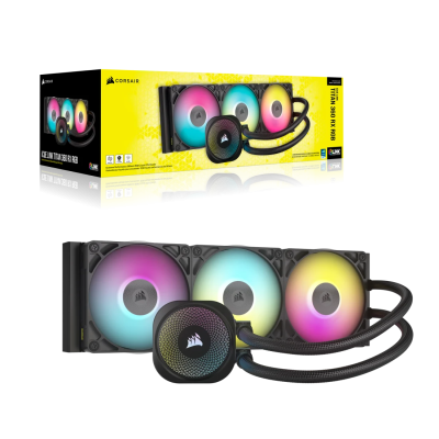 Corsair iCUE LINK TITAN 360 RX RGB Enfriamiento Líquido para CPU, 3x 120mm, hasta 2100RPM, Negro
