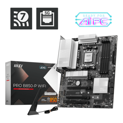 Tarjeta Madre MSI PRO B850-P WIFI, ATX, Socket AM5, AMD B850, 256GB DDR5, HDMI para AMD