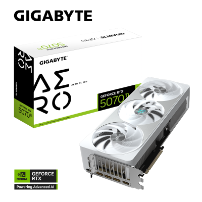 Tarjeta de Video Gigabyte NVIDIA GeForce RTX 5070 Ti AERO OC, 16GB 256-bit GDDR7, PCI Express x16 5.0