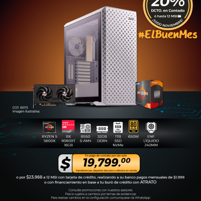 PC GAMER AMD Ryzen 5 5600X, RX 9060XT 16GB, 32GB RAM, 1TB SSD