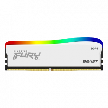 Memoria RAM Kingston Fury Beast RGB Special Edition DDR4, 3200MHz, 8GB, Non-ECC, CL16, XMP, Blanco