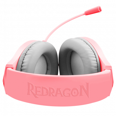 Redragon Audífonos Gamer Hylas RGB, Alámbrico, 2 Metros, USB-A, Rosa