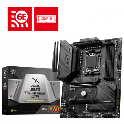 Tarjeta Madre MSI ATX MAG B650 TOMAHAWK WIFI, S-AM5, AMD B650, HDMI, 128GB DDR5 para AMD